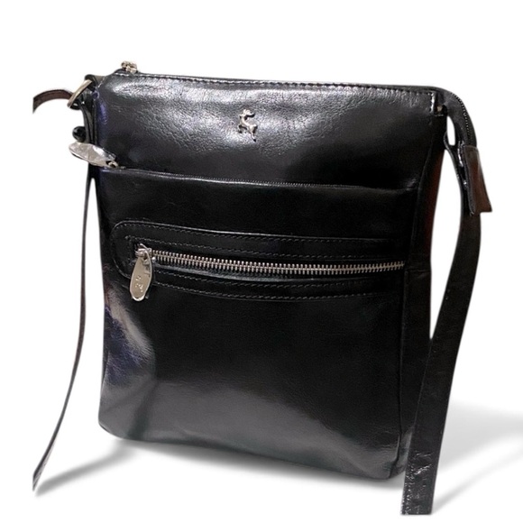 ASHWOOD Genuine Leather Crossbody Shoulder Bag NWOT 10.5” x 8” x 2” D…BLACK NWOT - Picture 2 of 14